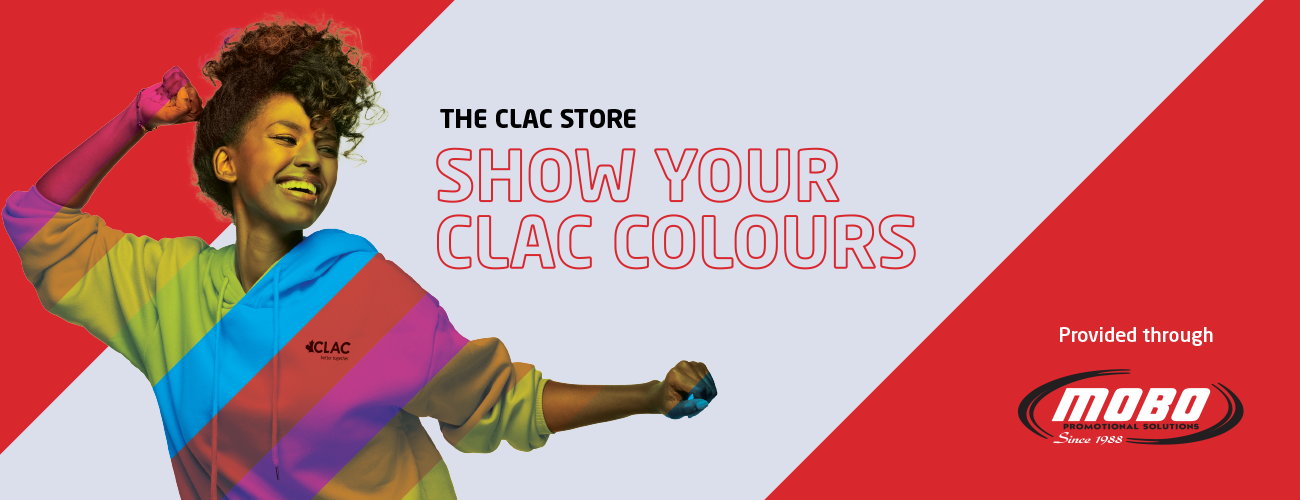 CLAC web store on a laptop.