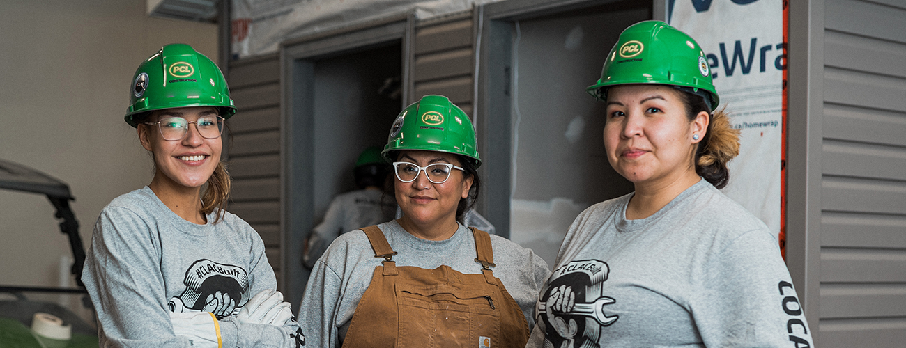 women on construction site