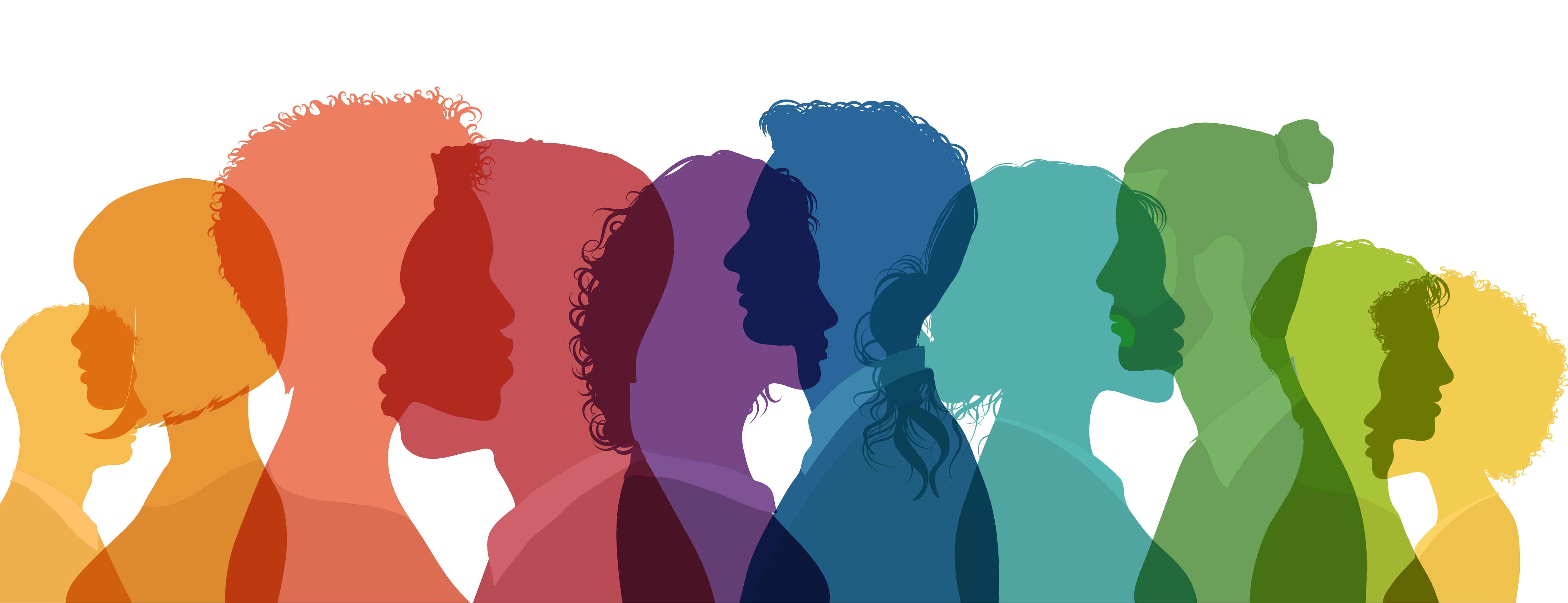 different colours people - partners