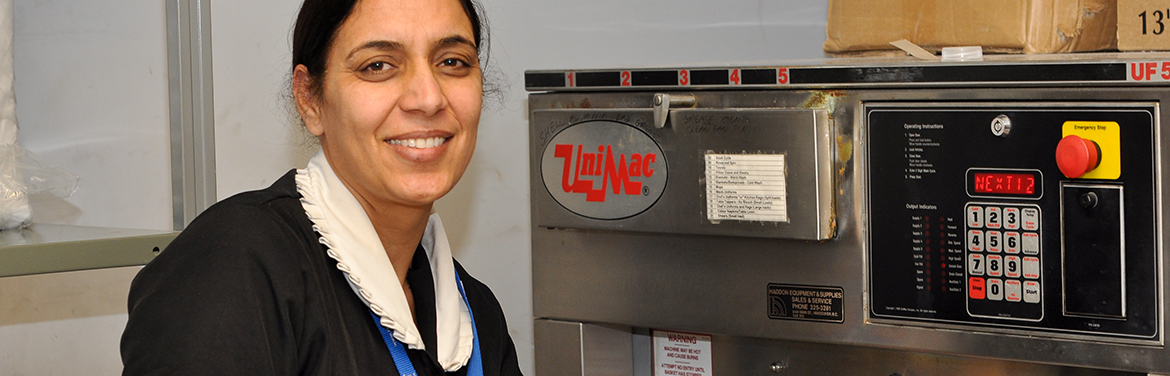 CLAC Member doing laundry